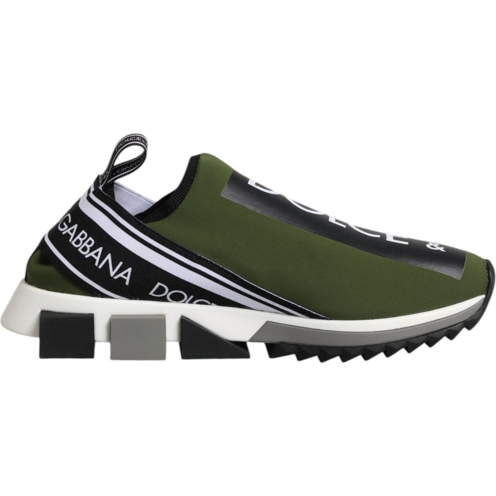 Dolce & Gabbana Green Logo Low Top Sorrento Men Sneakers Shoes