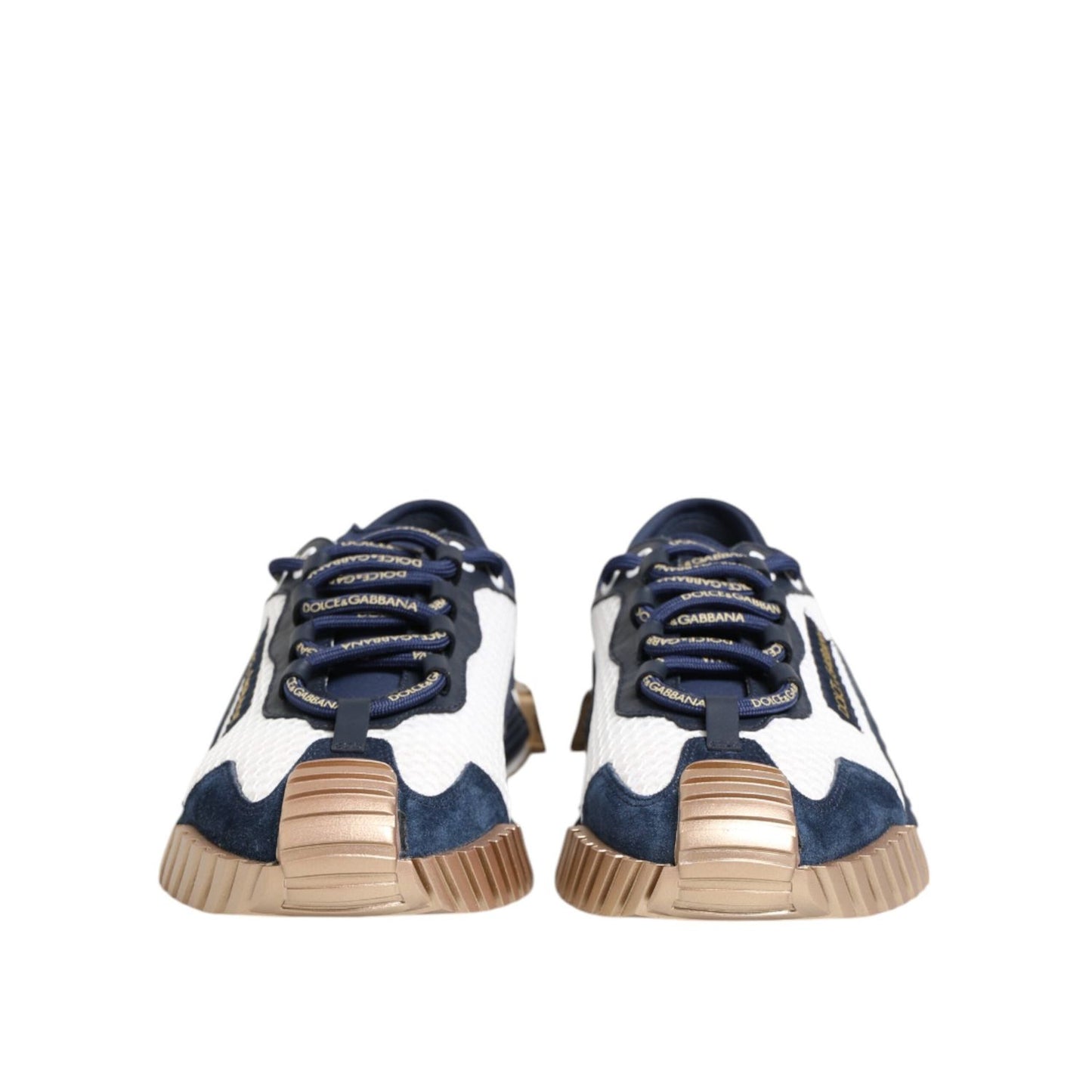 Dolce & Gabbana Blue White Low Top NS1 Men Sneakers Shoes