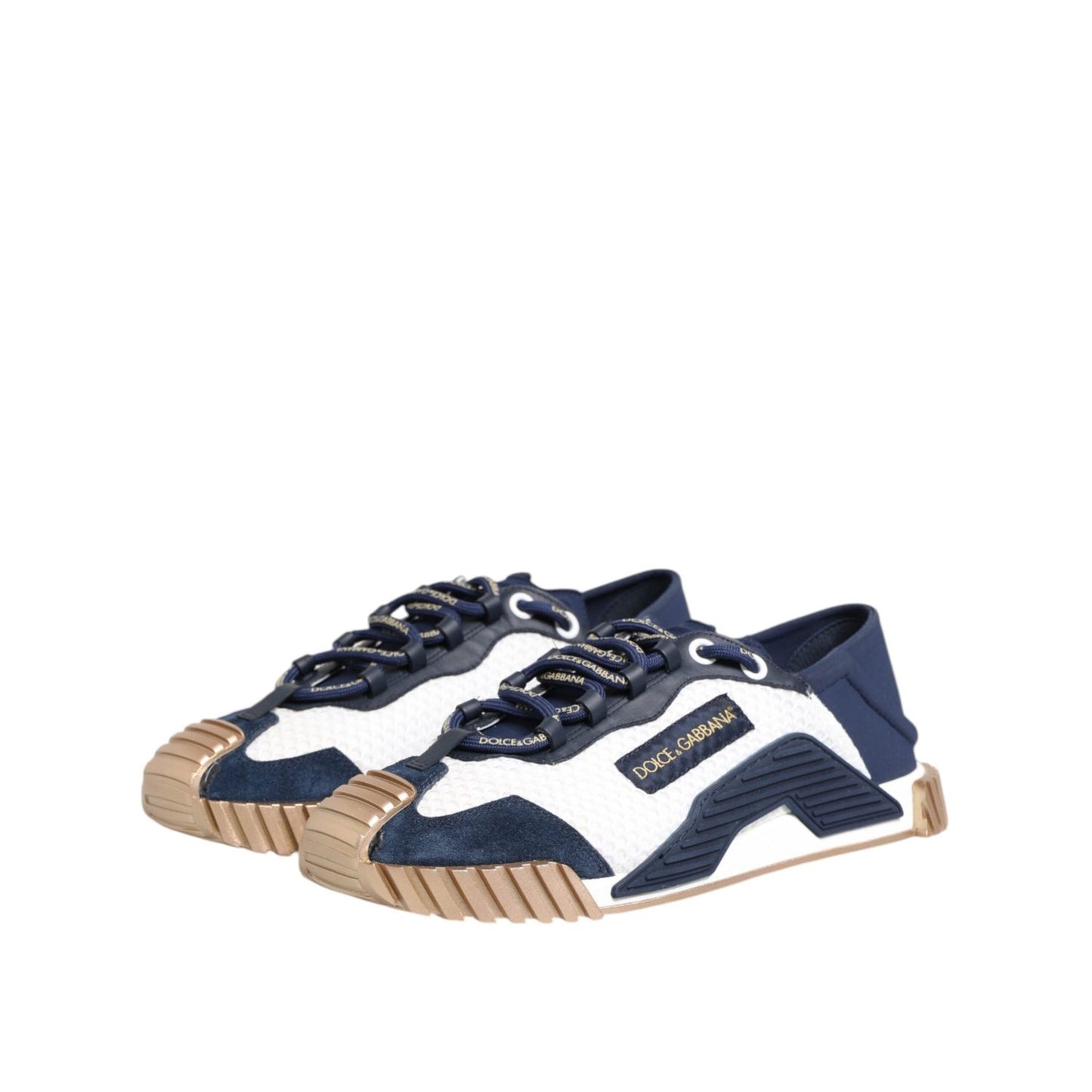 Dolce & Gabbana Blue White Low Top NS1 Men Sneakers Shoes