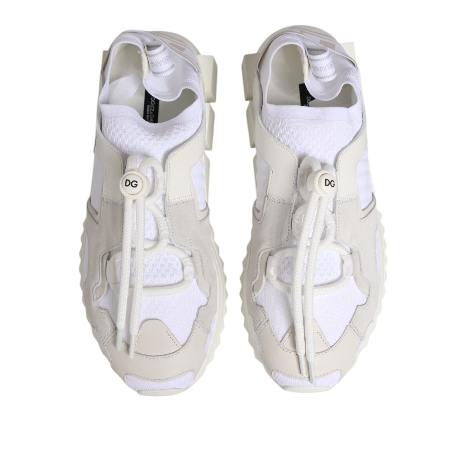 Dolce & Gabbana White Sorrento Low Top Lace Up Sneakers Shoes