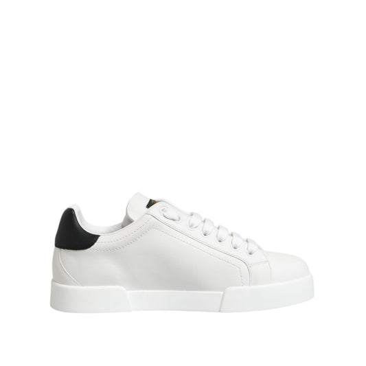Dolce & Gabbana White Crown Patch Portofino Men Sneakers Shoes MV7795-39.5