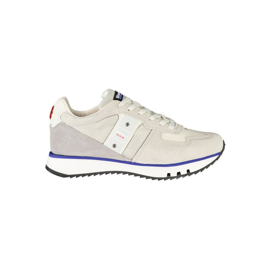 Blauer Gray Leather Men Sneaker with sleek design and iconic logo, blending sophistication and athletic chic for trendsetters.