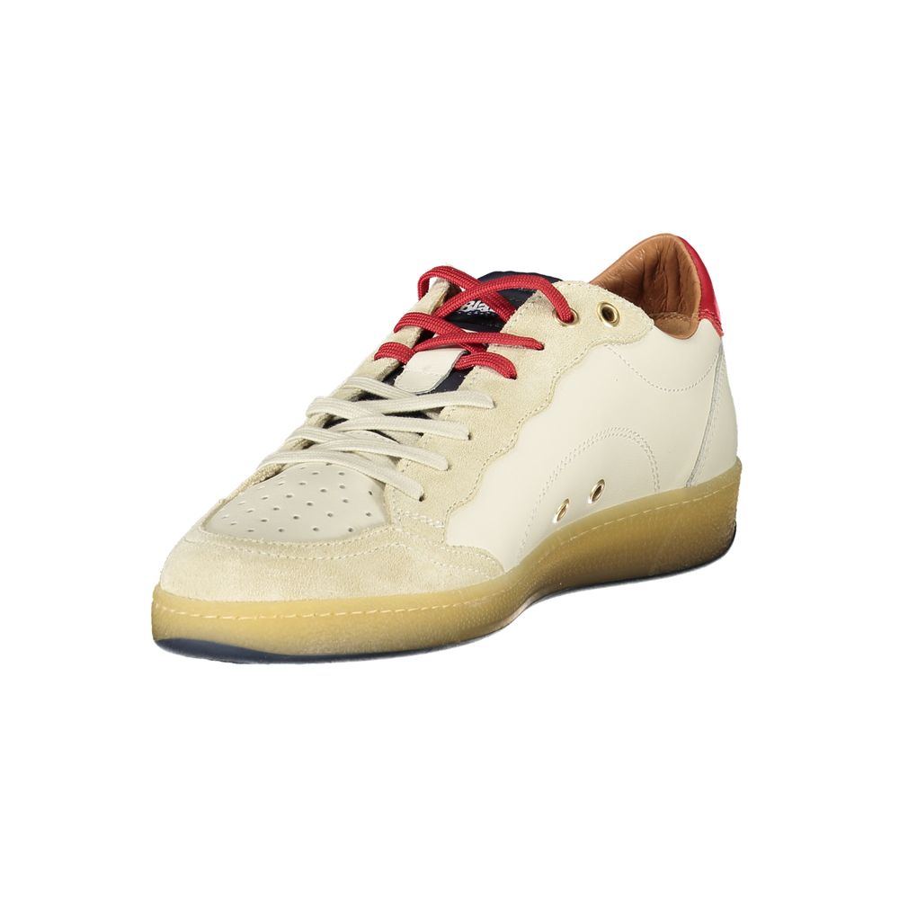 Blauer White Polyester Sneaker