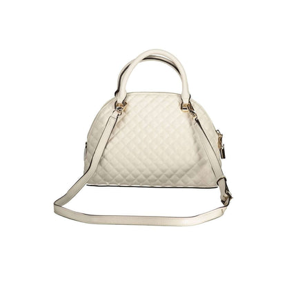 Guess Jeans White Polyethylene Women Handbag with quilted design and strap