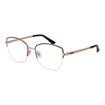 Guess Black Women Glasses Frame in half-rim metal design with black color, demo plastic lenses, and square style.