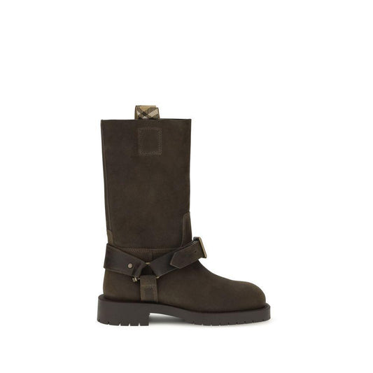 Burberry Suede Saddle Ankle Boots BU-8113016C1173-EU37.5/US7.5