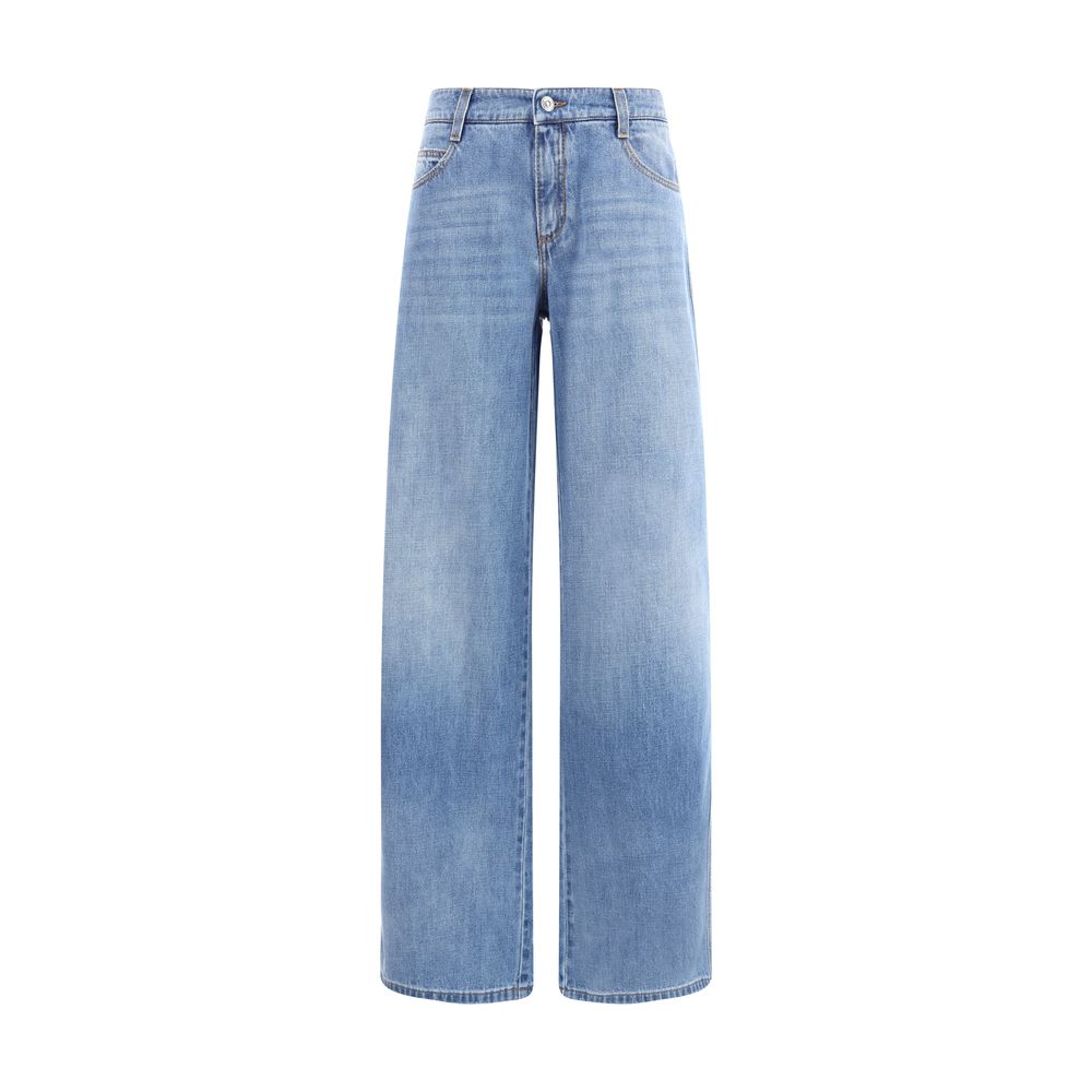 Ermanno Scervino Blue Cotton Relaxed Fit Jeans