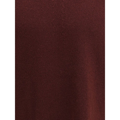 Jil Sander Bordeaux Fleece Wool Sweatshirt