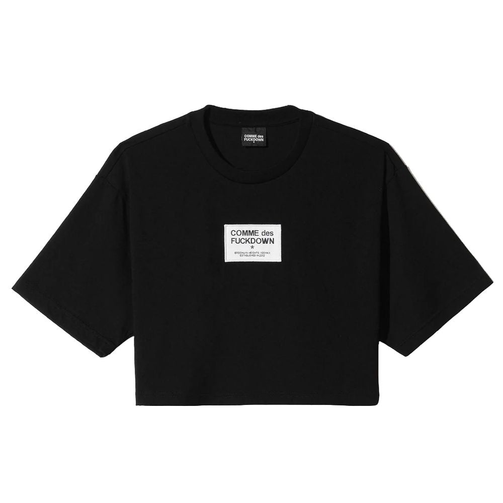 Comme Des Fuckdown Black Cotton Women T-Shirt