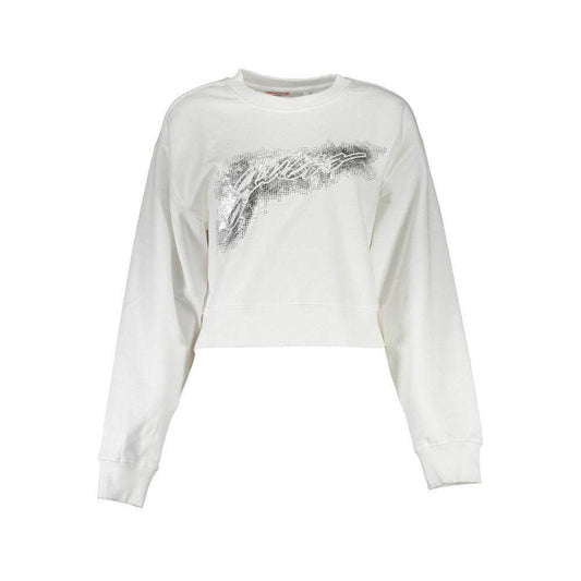 Guess Jeans White Cotton Sweater