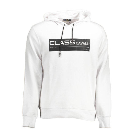 Cavalli Class White Cotton Sweater CA-11068-XXL