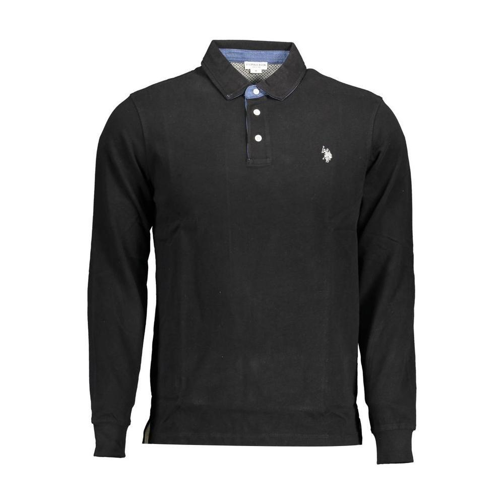 U.S. POLO ASSN. Black Cotton Polo Shirt
