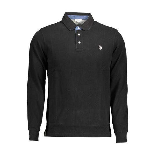U.S. POLO ASSN. Black Cotton Polo Shirt