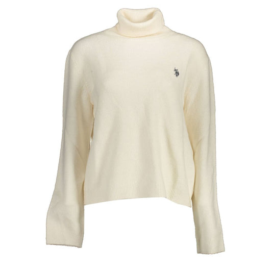 U.S. POLO ASSN. White Acrylic Women's Sweater
