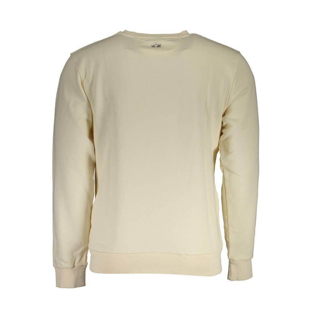 La Martina White Cotton Sweater