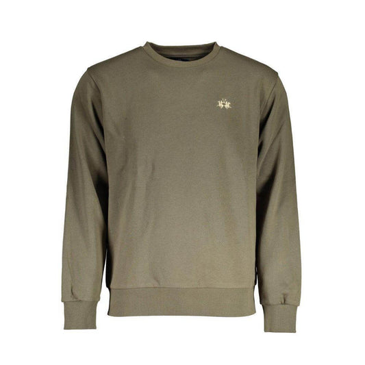 La Martina Green Cotton Sweater