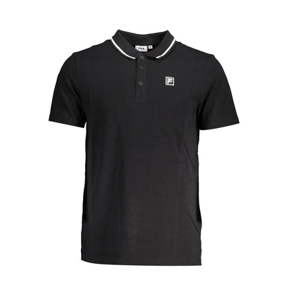 Fila Black Cotton Polo Shirt