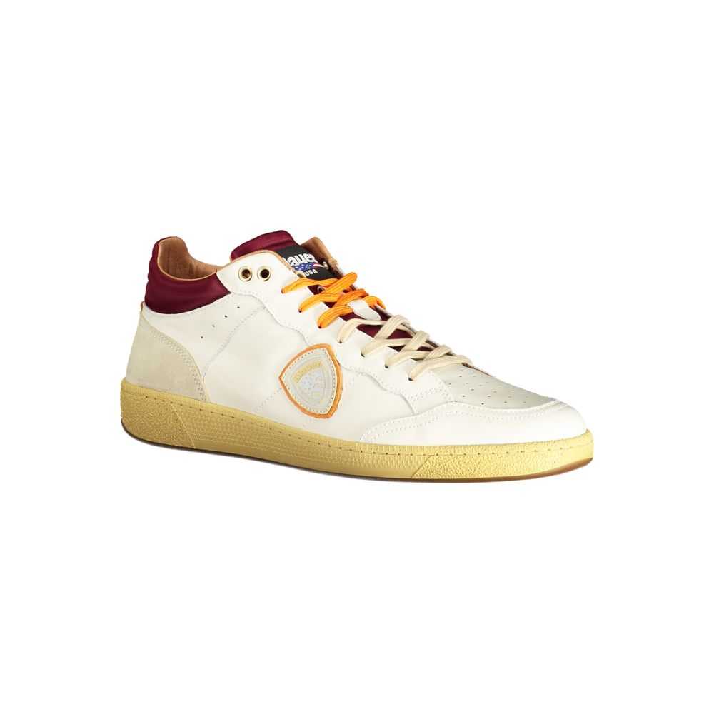 Blauer White Polyester Sneaker