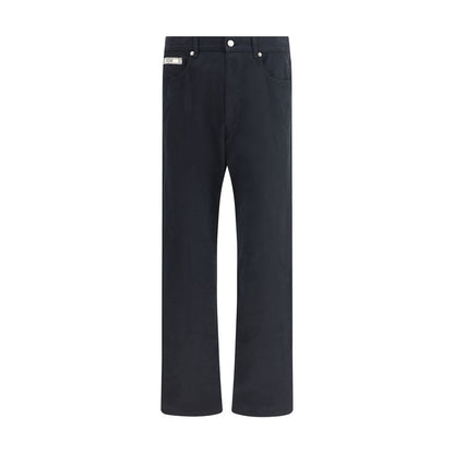 Moschino Black Cotton Casual Pants