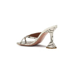 Amina Muaddi Python-patterned Shiona Sandals