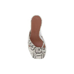 Amina Muaddi Python-patterned Shiona Sandals