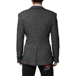 Dolce & Gabbana Black White Double Breasted Men Suit Blazer