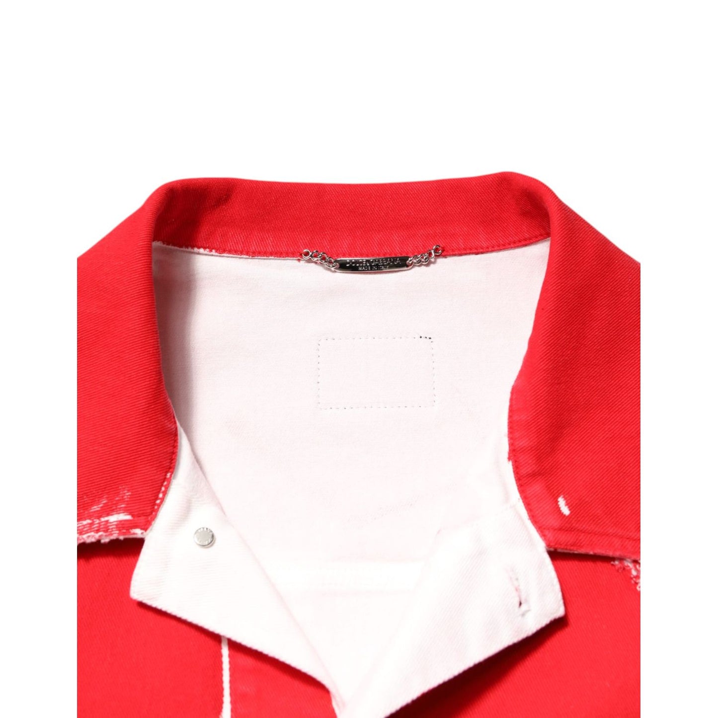 Dolce & Gabbana Red Sleeveless Logo Plaque Vest Jacket