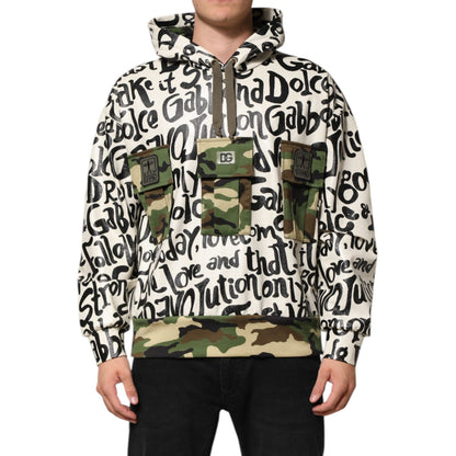 Dolce & Gabbana Multicolor Hooded DGMania Sweatshirt Sweater