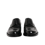 Dolce & Gabbana Black Leather Derby Wingtip Formal Shoes MV7371-40.5