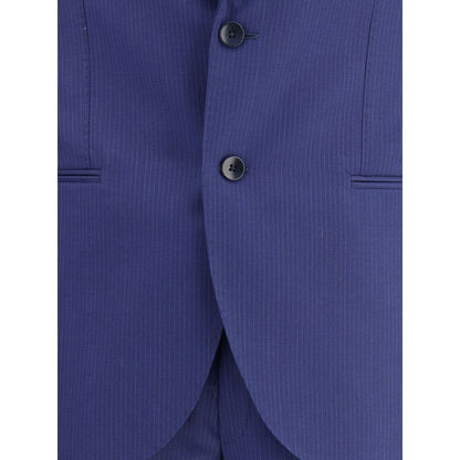 Gi Capri Blue Fleece Wool Suits And Blazer
