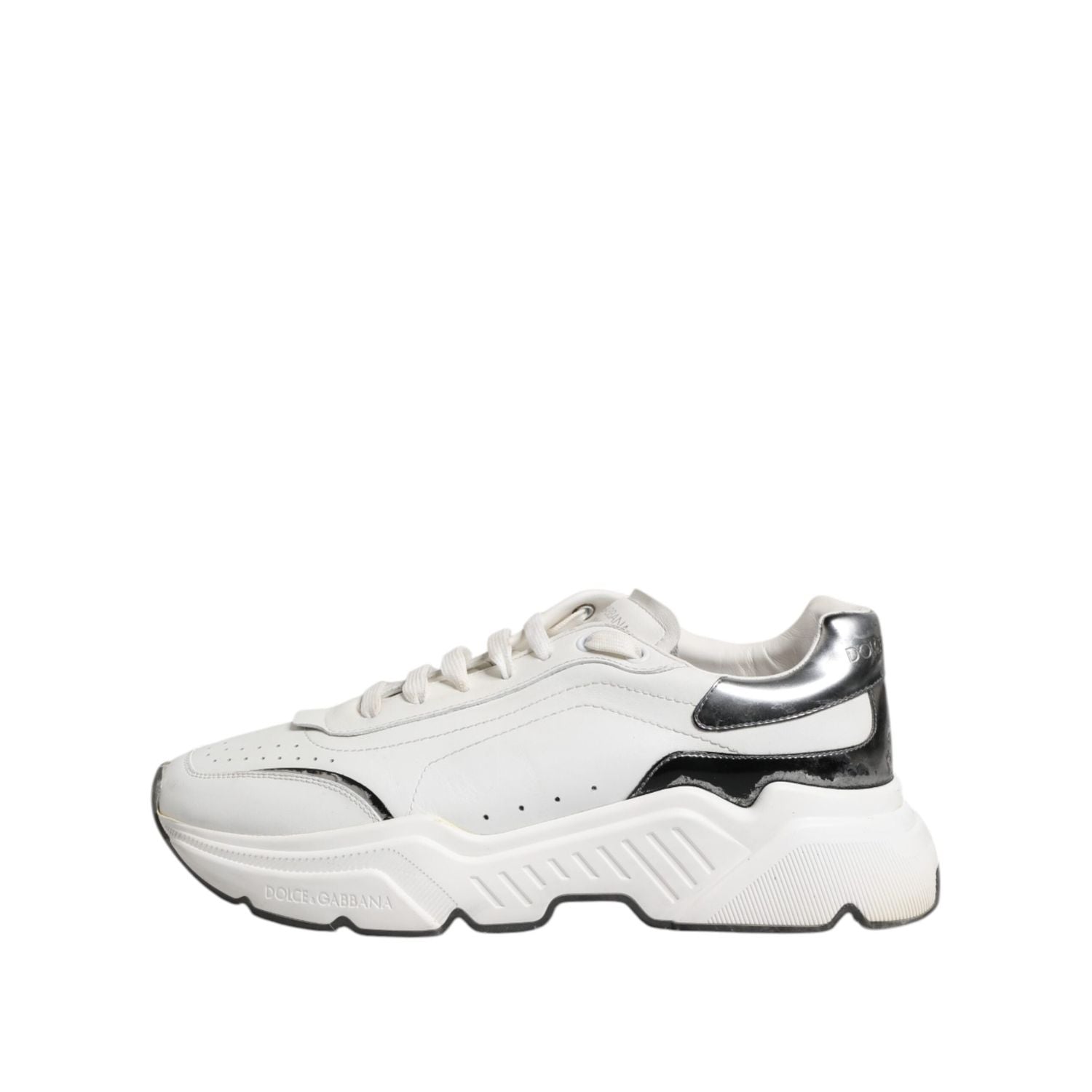 Dolce & Gabbana White Daymaster Leather Low Top Sneakers Shoes