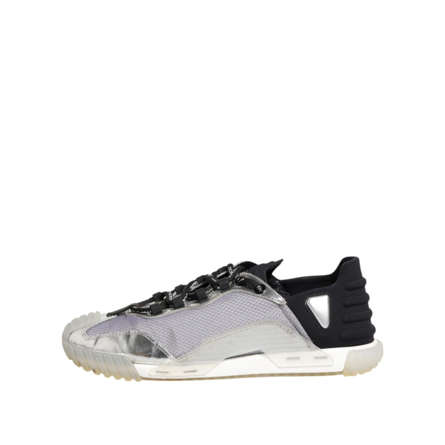 Dolce & Gabbana Black Silver NS1 Men Low Top Sneakers Shoes