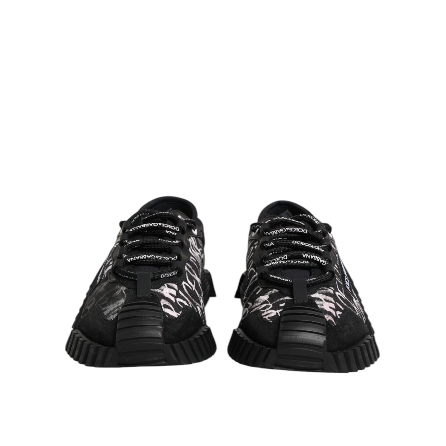 Dolce & Gabbana Black White NS1 Lace Up Low Top Sneakers Shoes