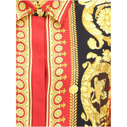 Versace Multicolor Silk Pattern Shirt