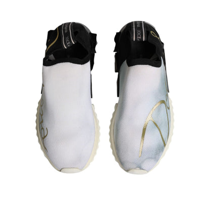 Dolce & Gabbana White Black Low Top Sorrento Sneakers Shoes