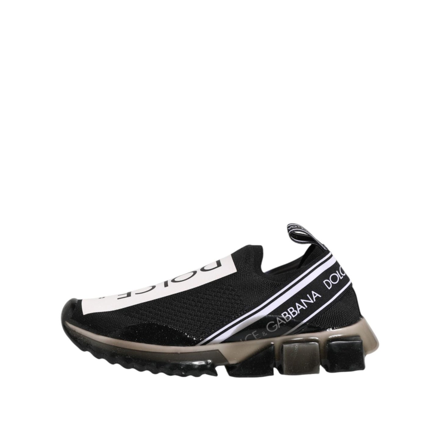 Dolce & Gabbana Black Sorrento Slip On Low Top Sneakers Shoes