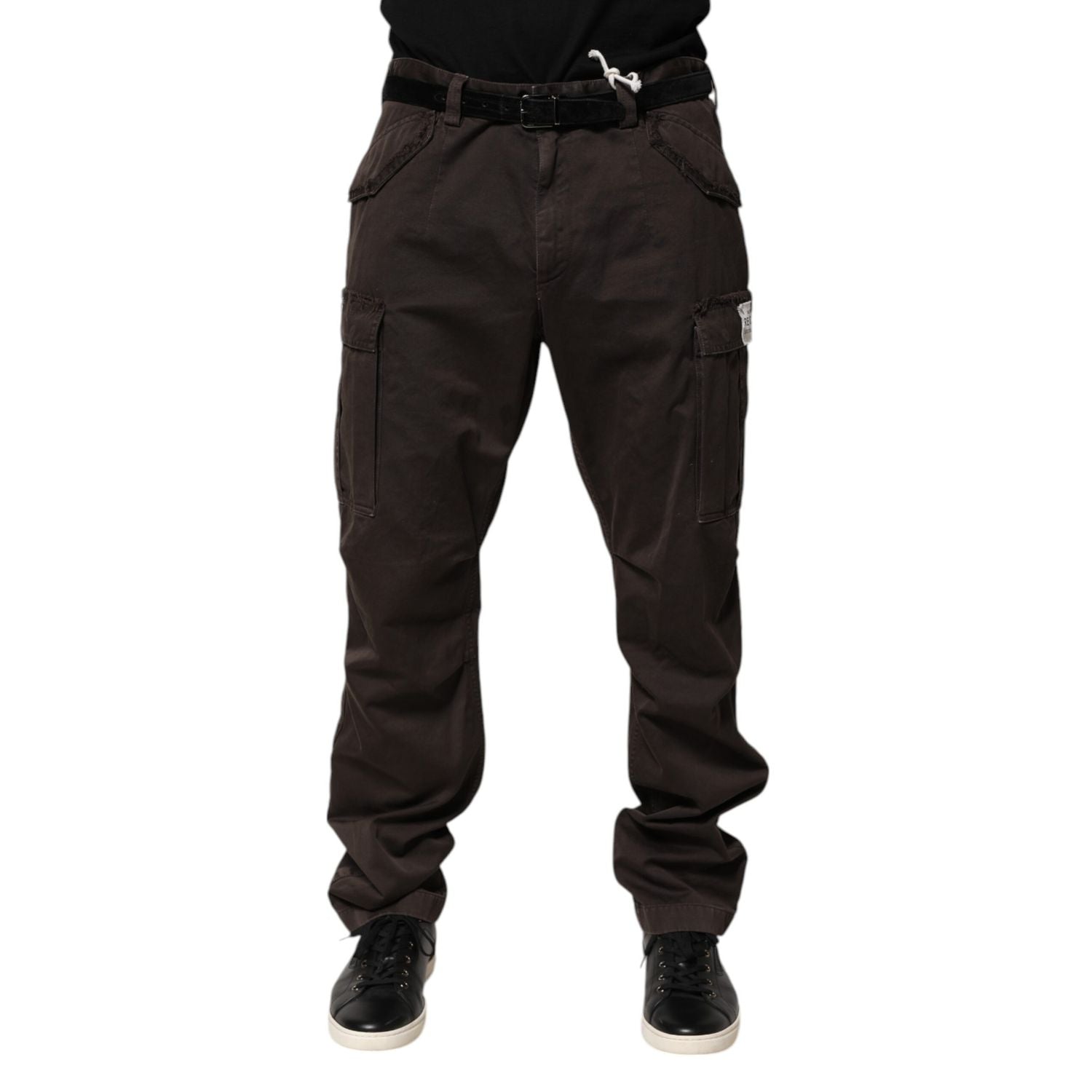 Dolce & Gabbana Brown Cotton Stretch Cargo Men Trouser Pants