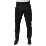 Dolce & Gabbana Black Gray Cotton Dress Formal Trouser Pants PAN76637-50