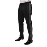 Dolce & Gabbana Black Gray Cotton Dress Formal Trouser Pants PAN76637-50