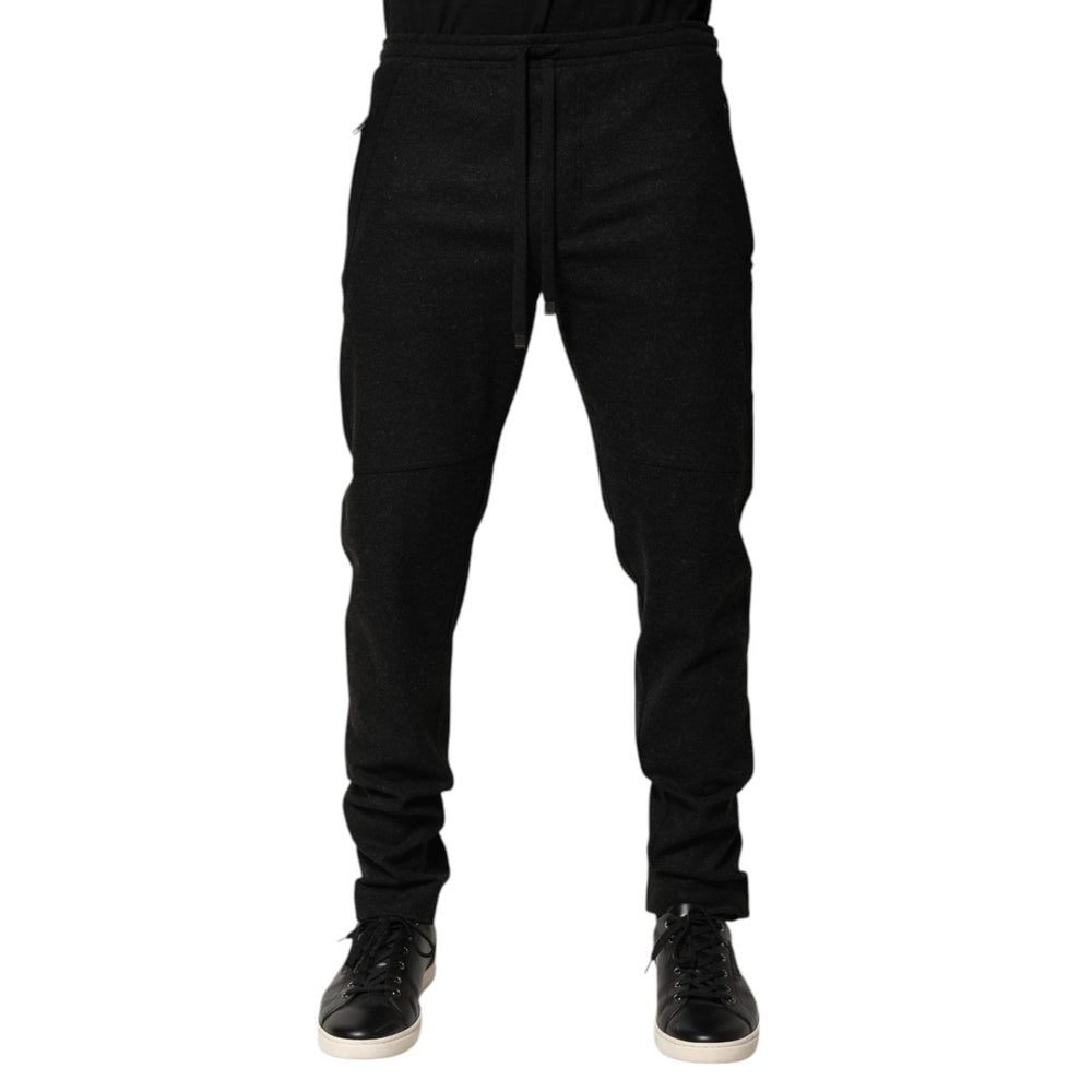 Dolce & Gabbana Marl Black Wool Blend Jogger Sweatpants Pants