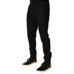 Dolce & Gabbana Marl Black Wool Blend Jogger Sweatpants Pants