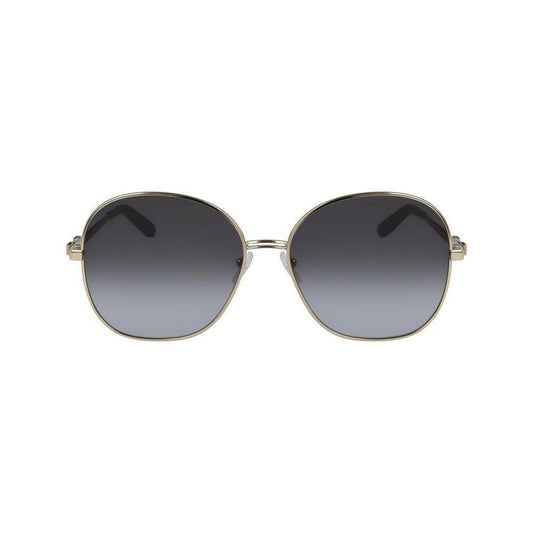 Salvatore Ferragamo Gold Metal Sunglasses