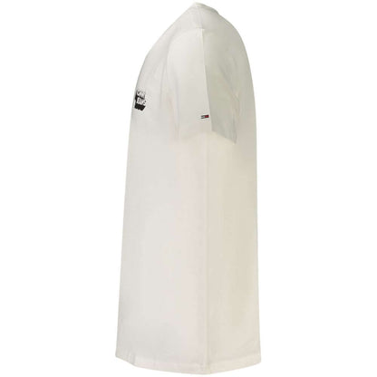 Tommy Hilfiger White Cotton Men T-Shirt