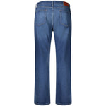 Tommy Hilfiger Blue Cotton Men Jeans back view showing classic design and comfort fit.
