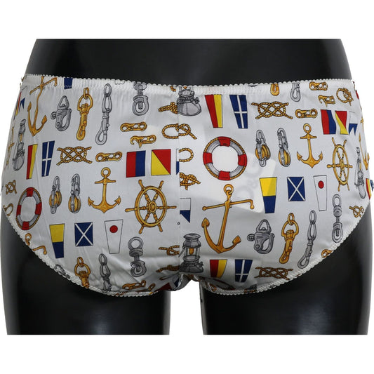 Dolce & Gabbana Underwear Sailor Print Silk Bottoms BIK268-L