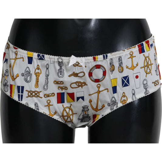 Dolce & Gabbana Underwear Sailor Print Silk Bottoms BIK268-L