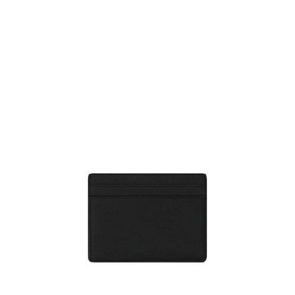 Saint Laurent Black Calf Leather Bos Taurus Wallet with card slots and embossed logo