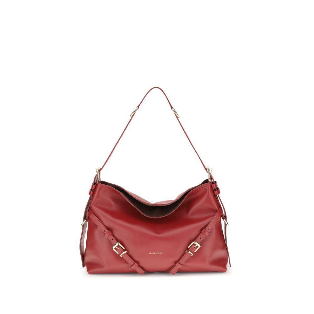 Front view with bag zipped and handles upright.
