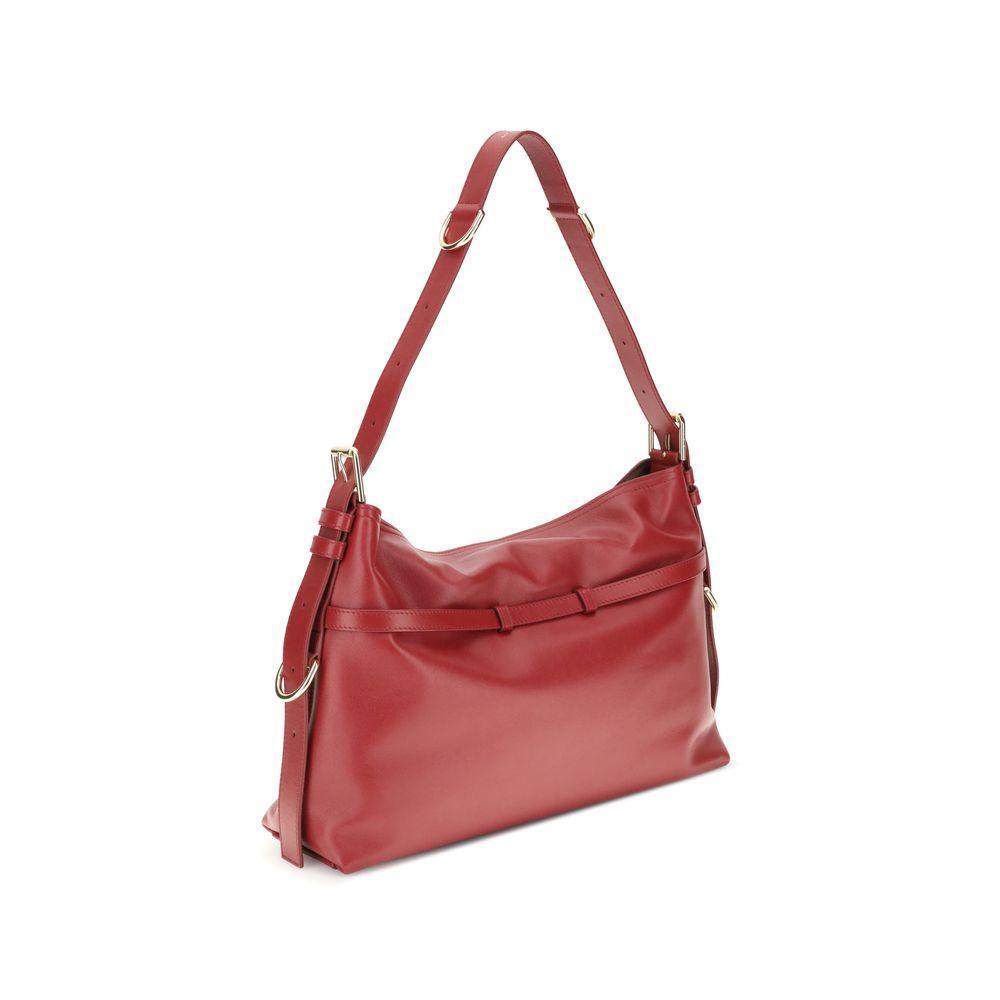 Front view with bag zipped and handles upright.