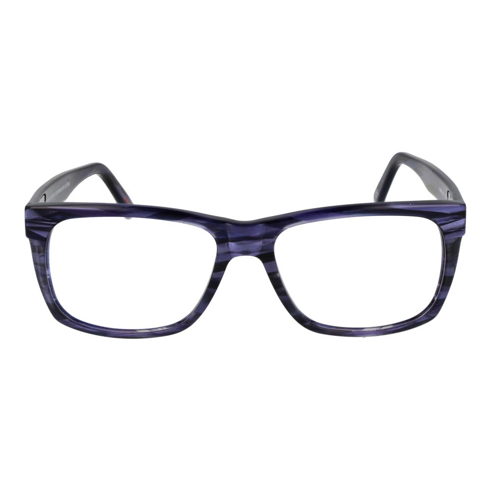 Andy Wolf Blue Unisex Glasses Frame, full-rim acetate with rectangular style and demo lenses, size 55-15-145.